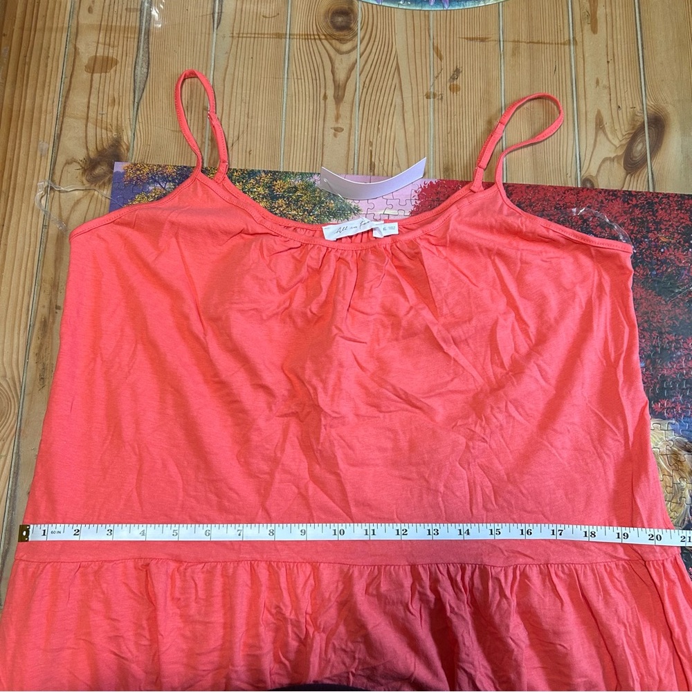 All in Favor Coral Sleeveless Summer Dress - Picture 5 of 8